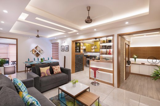 Living room with designer rugs